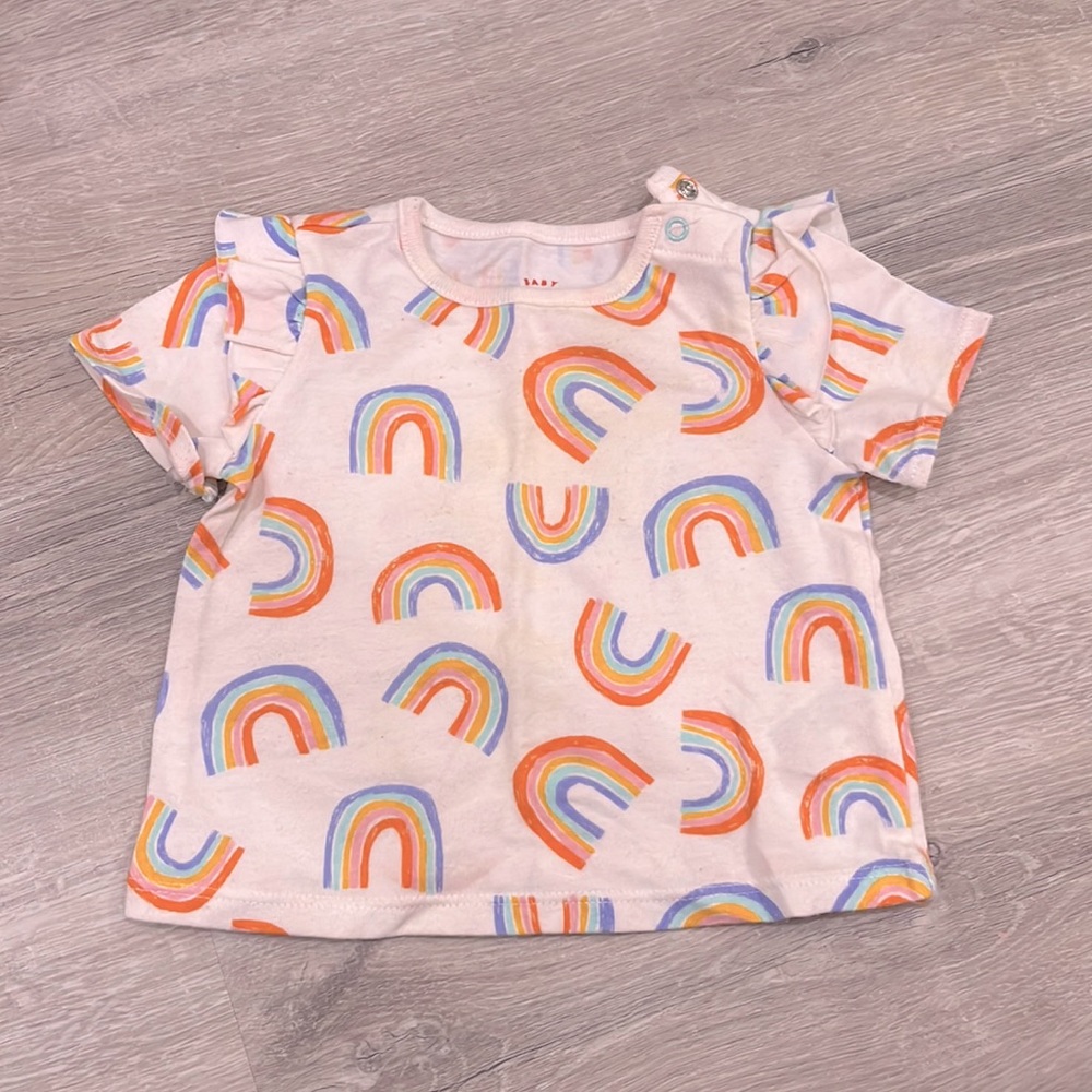 Cloud island baby rainbow shirt